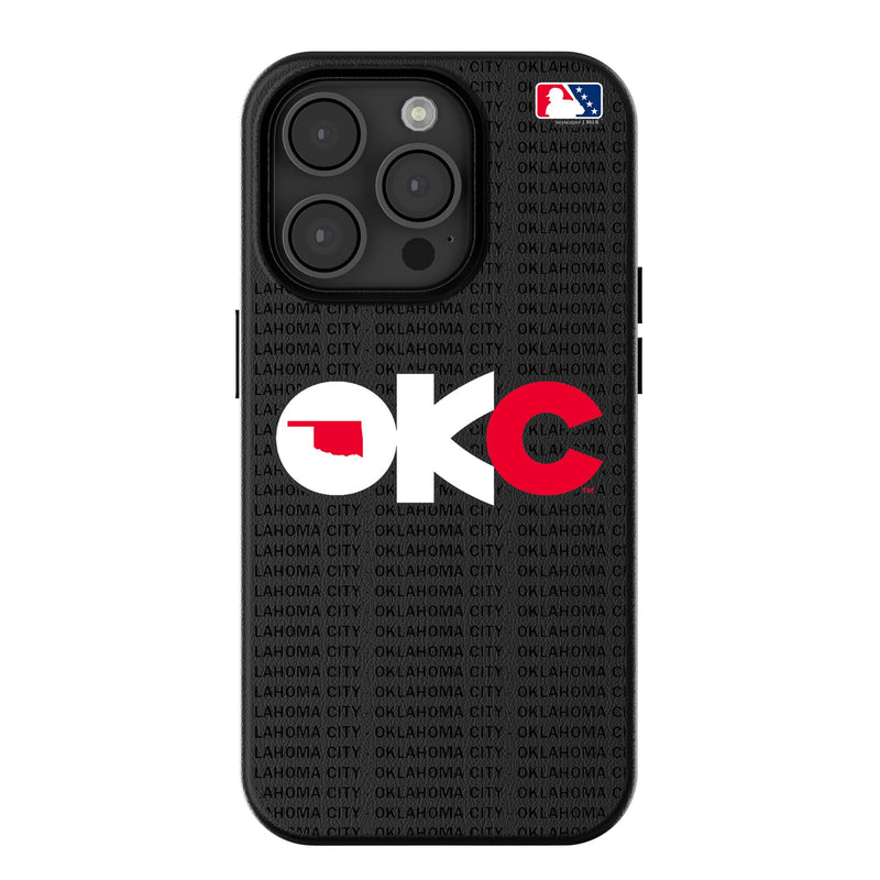 Oklahoma City Baseball Club Text Backdrop iPhone MagSafe Compatible Phone Case