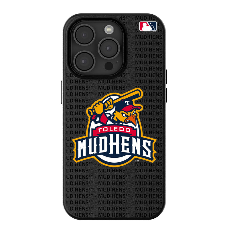 Toledo Mud Hens Text Backdrop iPhone MagSafe Compatible Phone Case