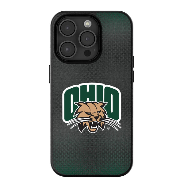 Ohio University Bobcats Linen iPhone MagSafe Compatible Phone Case for Apple iPhone