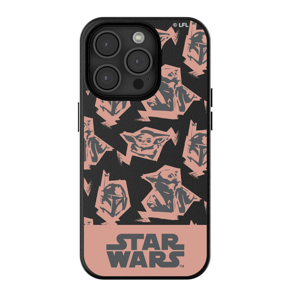 Star Wars: The Mandalorian Grogu Pattern iPhone MagSafe Compatible Phone Case