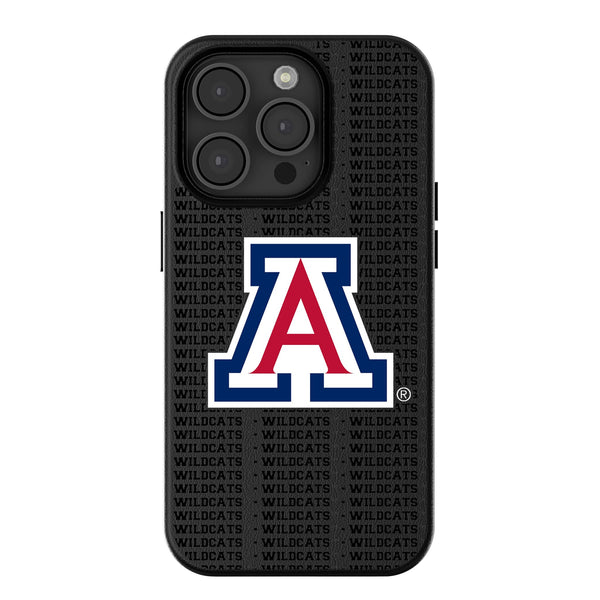 University of Arizona Wildcats Text Backdrop iPhone MagSafe Compatible Phone Case for Apple iPhone