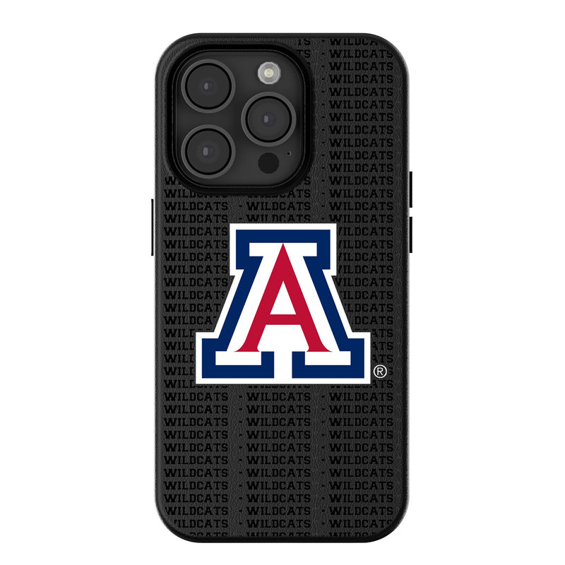 University of Arizona Wildcats Text Backdrop iPhone MagSafe Compatible Phone Case for Apple iPhone
