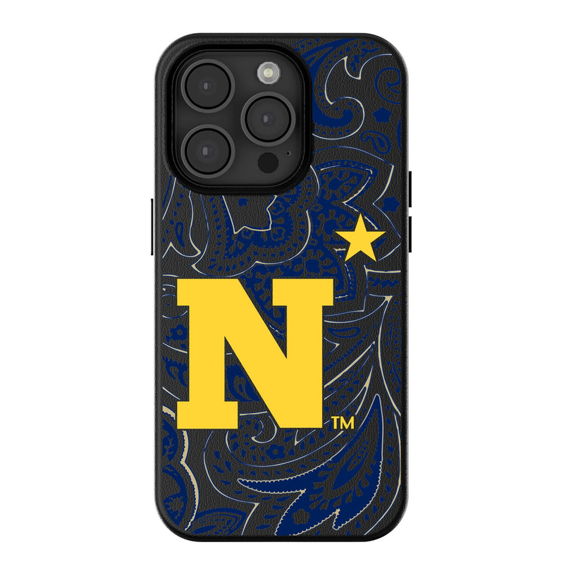 United State Naval Academy Midshipmen Paisley iPhone MagSafe Compatible Phone Case