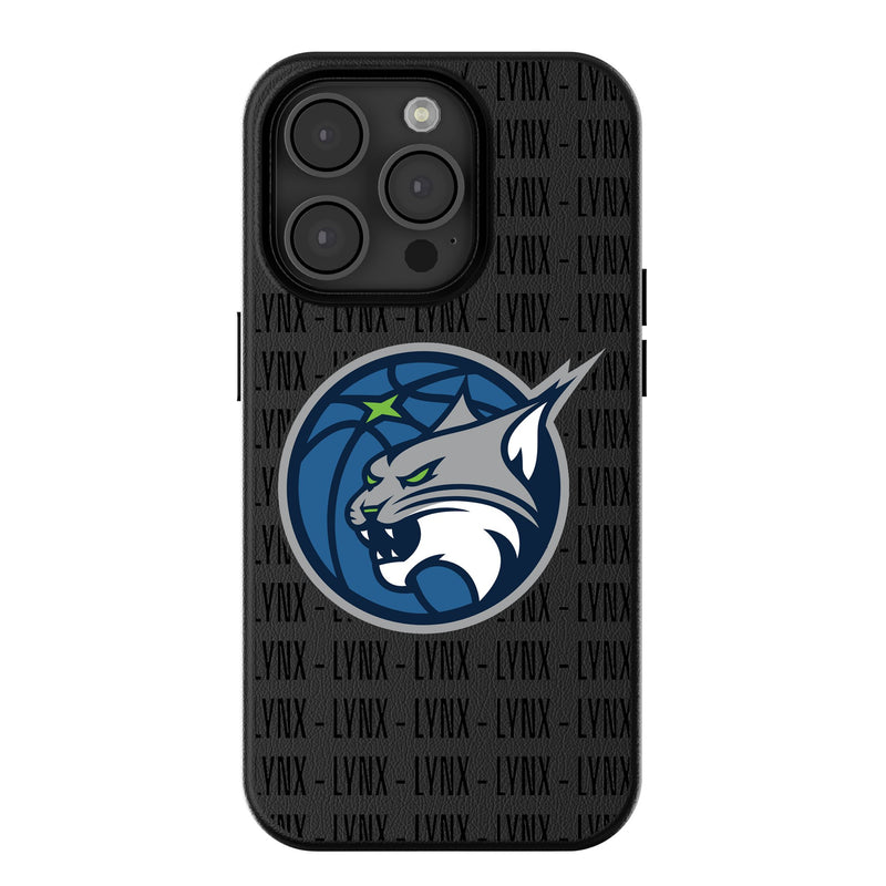 Minnesota Lynx Text Backdrop iPhone MagSafe Compatible Phone Case for Apple iPhone