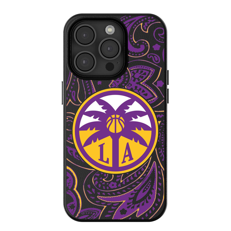 Los Angeles Sparks Paisley iPhone MagSafe Compatible Phone Case