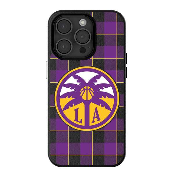 Los Angeles Sparks Plaid iPhone MagSafe Compatible Phone Case