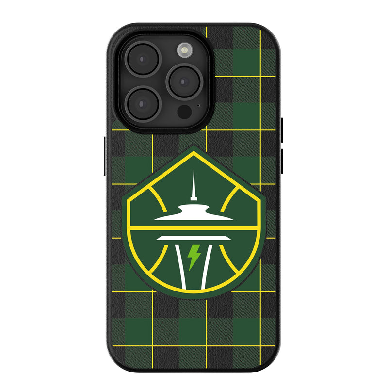 Seattle Storm Plaid iPhone MagSafe Compatible Phone Case