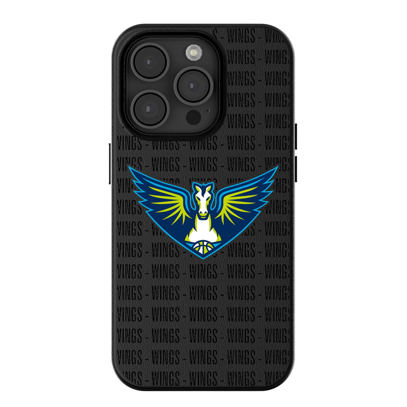 Dallas Wings Text Backdrop iPhone MagSafe Compatible Phone Case for Apple iPhone