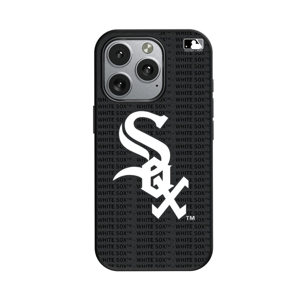 Chicago White Sox Text Backdrop iPhone MagSafe Compatible Phone Case for Apple iPhone