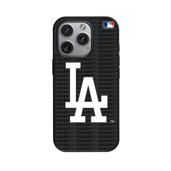 LA Dodgers Text Backdrop iPhone MagSafe Compatible Phone Case for Apple iPhone