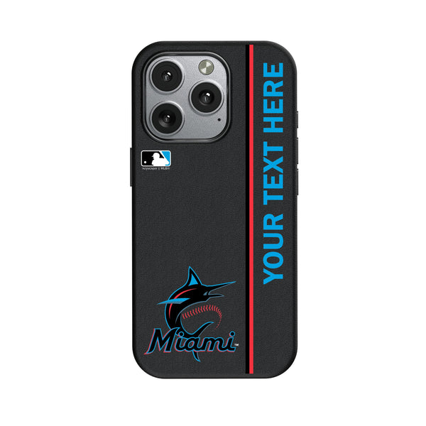 Miami Marlins Personalized Sidebard iPhone MagSafe Compatible Phone Case for Apple iPhone