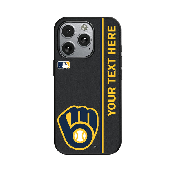 Milwaukee Brewers Personalized Sidebard iPhone MagSafe Compatible Phone Case for Apple iPhone