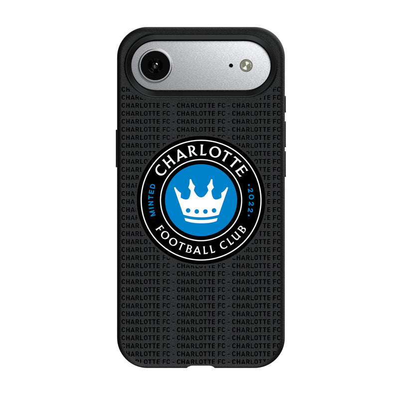 Charlotte FC Text Backdrop iPhone MagSafe Compatible Phone Case for Apple iPhone