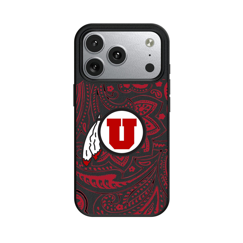 University of Utah Utes Paisley iPhone MagSafe Compatible Phone Case for Apple iPhone