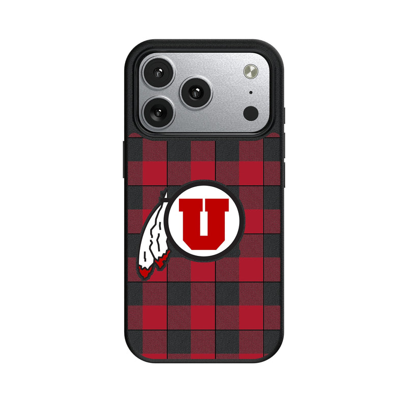 University of Utah Utes Plaid iPhone MagSafe Compatible Phone Case for Apple iPhone