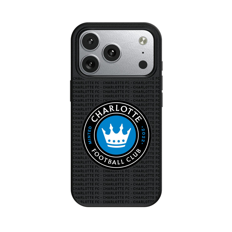 Charlotte FC Text Backdrop iPhone MagSafe Compatible Phone Case for Apple iPhone