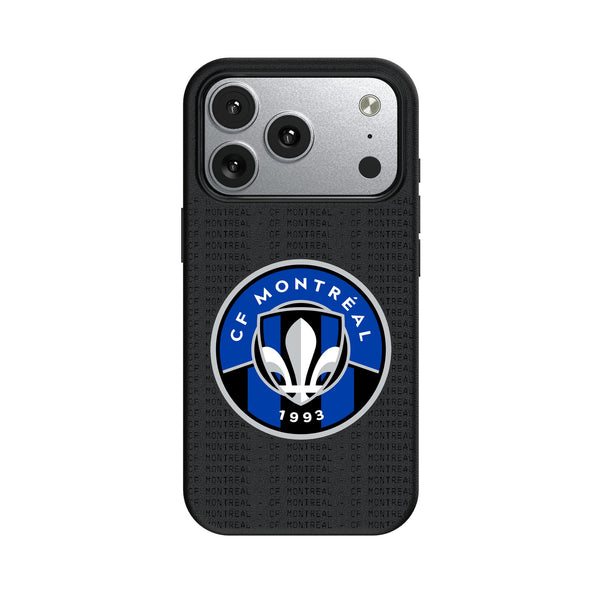 CF Montreal Text Backdrop iPhone MagSafe Compatible Phone Case for Apple iPhone