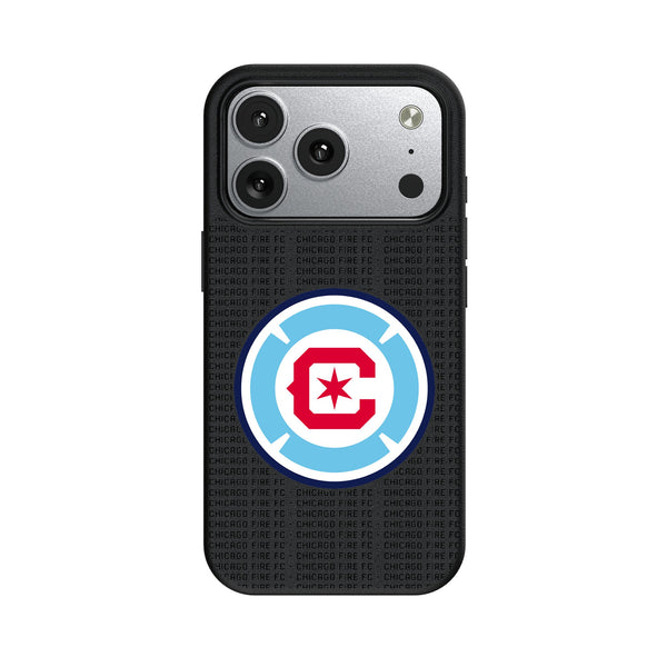 Chicago Fire Text Backdrop iPhone MagSafe Compatible Phone Case for Apple iPhone