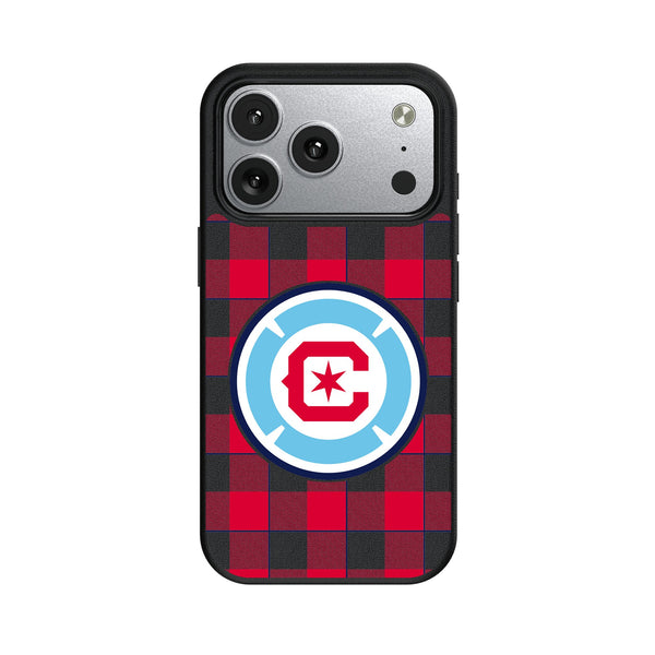 Chicago Fire Plaid iPhone MagSafe Compatible Phone Case for Apple iPhone