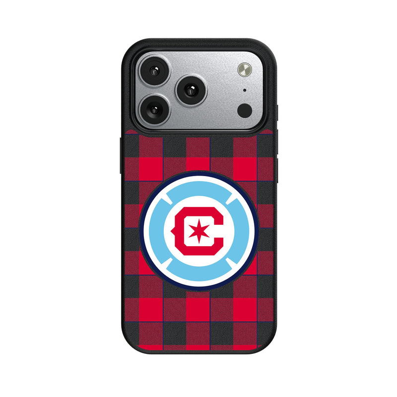 Chicago Fire Plaid iPhone MagSafe Compatible Phone Case for Apple iPhone