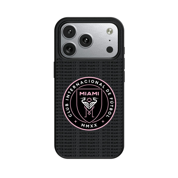 Inter Miami CF Text Backdrop iPhone MagSafe Compatible Phone Case for Apple iPhone