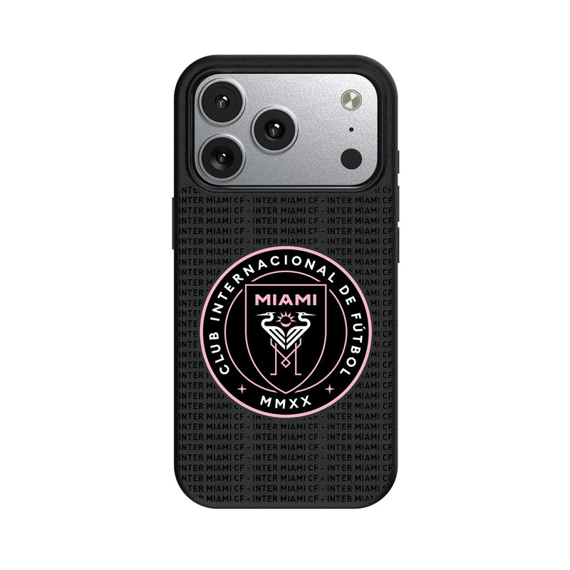 Inter Miami CF Text Backdrop iPhone MagSafe Compatible Phone Case for Apple iPhone