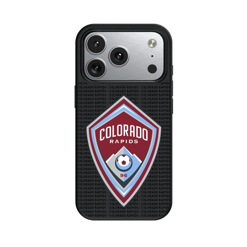 Colorado Rapids Text Backdrop iPhone MagSafe Compatible Phone Case for Apple iPhone