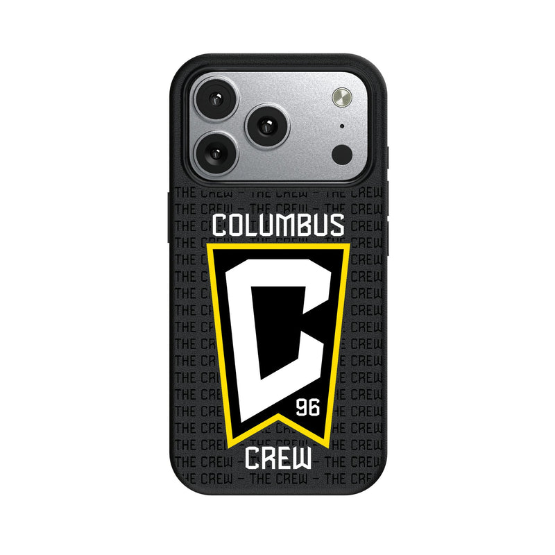 Columbus Crew Text Backdrop iPhone MagSafe Compatible Phone Case for Apple iPhone