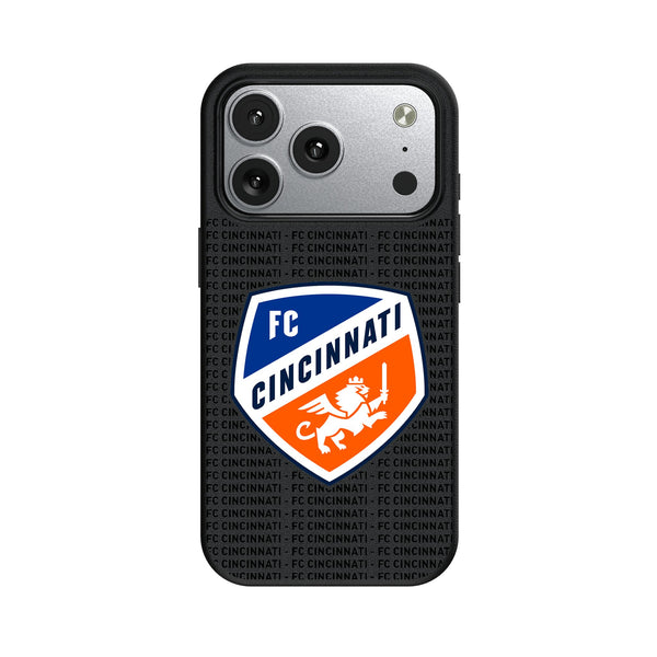 FC Cincinnati Text Backdrop iPhone MagSafe Compatible Phone Case for Apple iPhone
