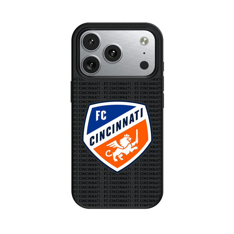 FC Cincinnati Text Backdrop iPhone MagSafe Compatible Phone Case for Apple iPhone