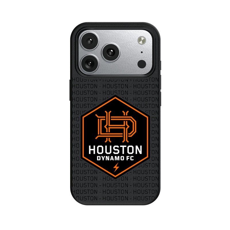 Houston Dynamo Text Backdrop iPhone MagSafe Compatible Phone Case for Apple iPhone