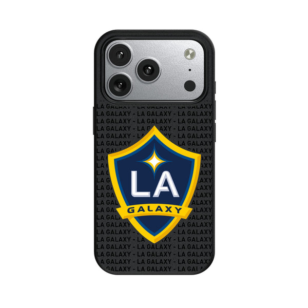 LA Galaxy Text Backdrop iPhone MagSafe Compatible Phone Case for Apple iPhone