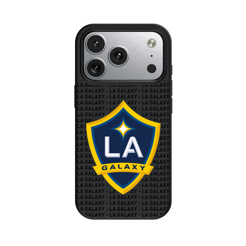 LA Galaxy Text Backdrop iPhone MagSafe Compatible Phone Case for Apple iPhone