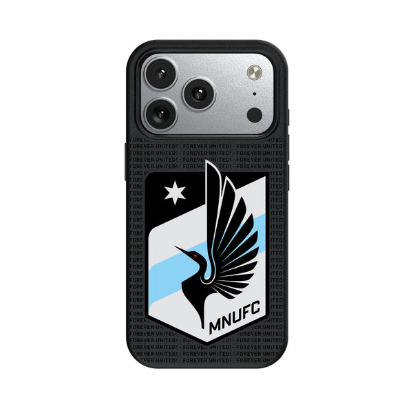 Minnesota United FC Text Backdrop iPhone MagSafe Compatible Phone Case for Apple iPhone