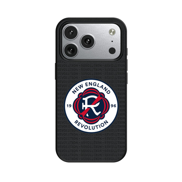 New England Revolution Text Backdrop iPhone MagSafe Compatible Phone Case for Apple iPhone