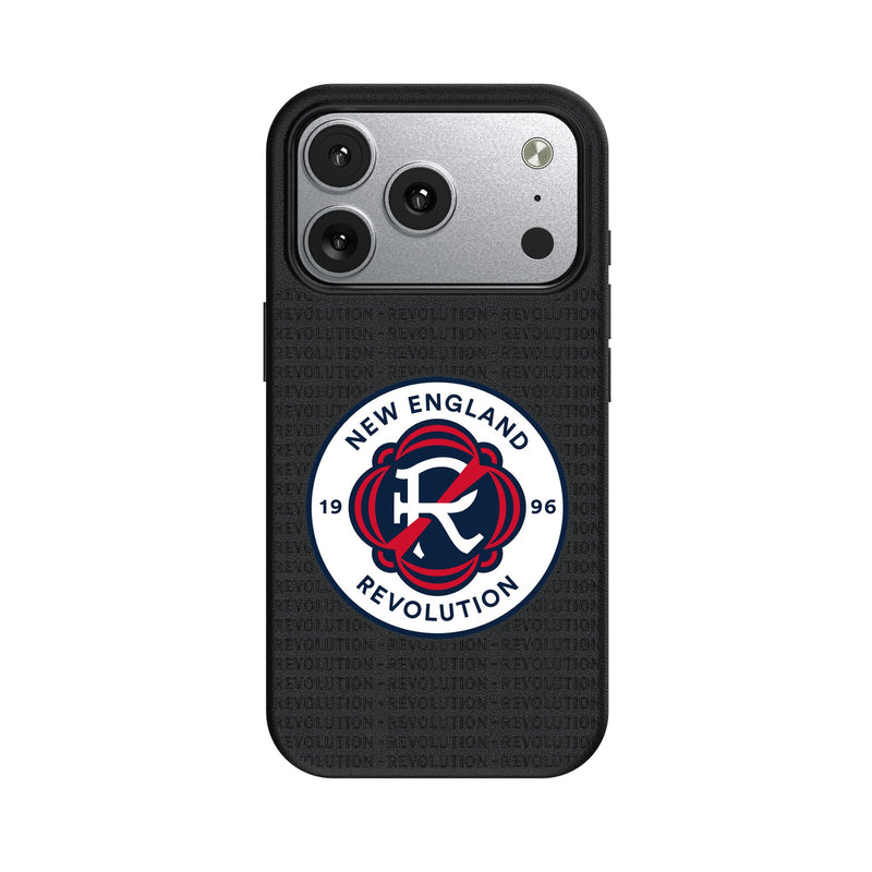New England Revolution Text Backdrop iPhone MagSafe Compatible Phone Case for Apple iPhone