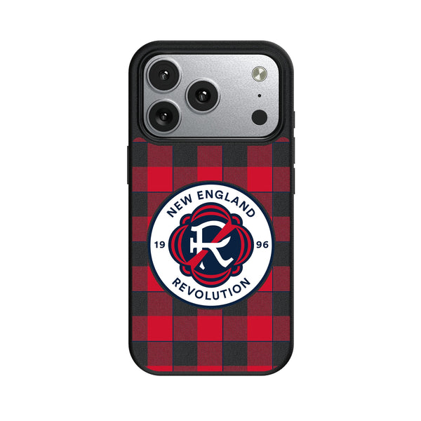 New England Revolution Plaid iPhone MagSafe Compatible Phone Case for Apple iPhone