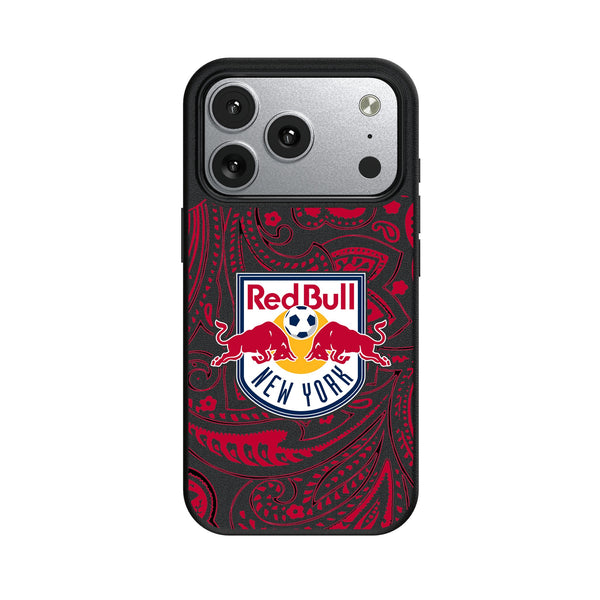 New York Red Bulls Paisley iPhone MagSafe Compatible Phone Case for Apple iPhone