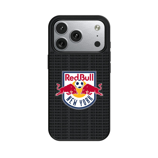 New York Red Bulls Text Backdrop iPhone MagSafe Compatible Phone Case for Apple iPhone