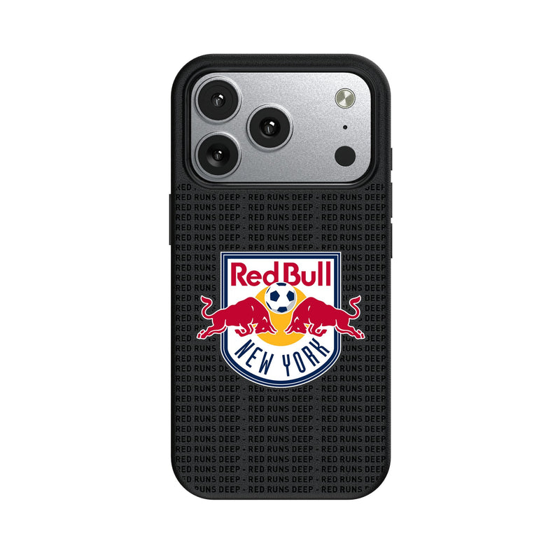 New York Red Bulls Text Backdrop iPhone MagSafe Compatible Phone Case for Apple iPhone