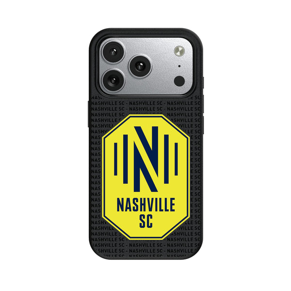 Nashville SC Text Backdrop iPhone MagSafe Compatible Phone Case for Apple iPhone