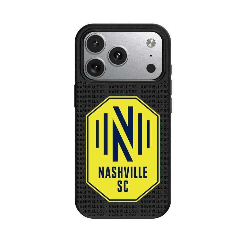 Nashville SC Text Backdrop iPhone MagSafe Compatible Phone Case for Apple iPhone