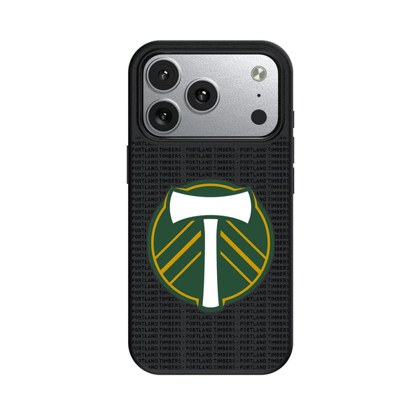 Portland Timbers Text Backdrop iPhone MagSafe Compatible Phone Case for Apple iPhone