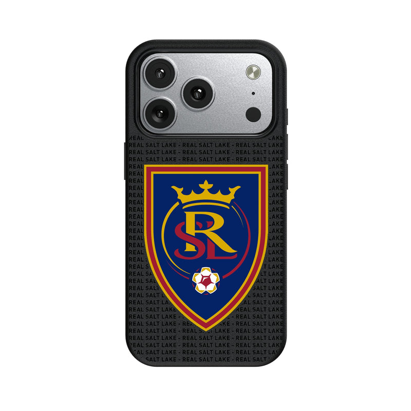 Real Salt Lake Text Backdrop iPhone MagSafe Compatible Phone Case for Apple iPhone