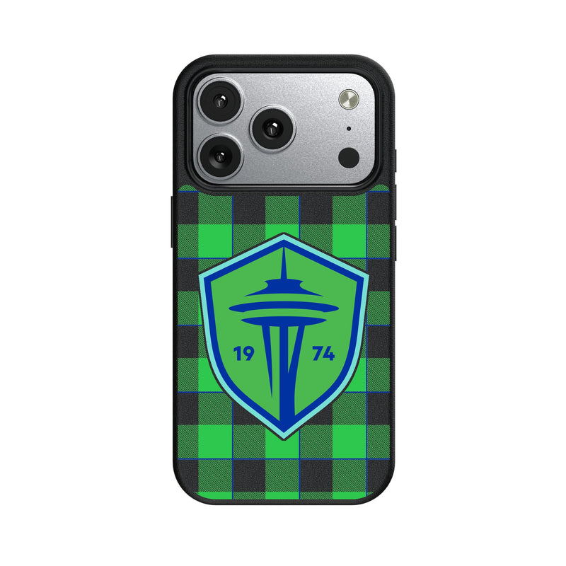 Seattle Sounders FC Plaid iPhone MagSafe Compatible Phone Case for Apple iPhone