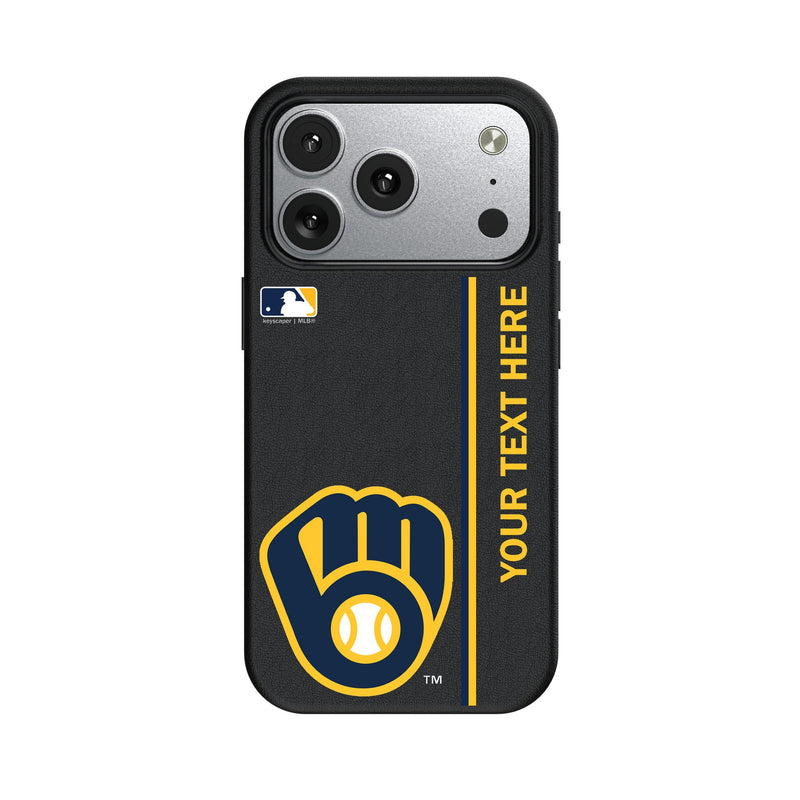 Milwaukee Brewers Personalized Sidebard iPhone MagSafe Compatible Phone Case for Apple iPhone