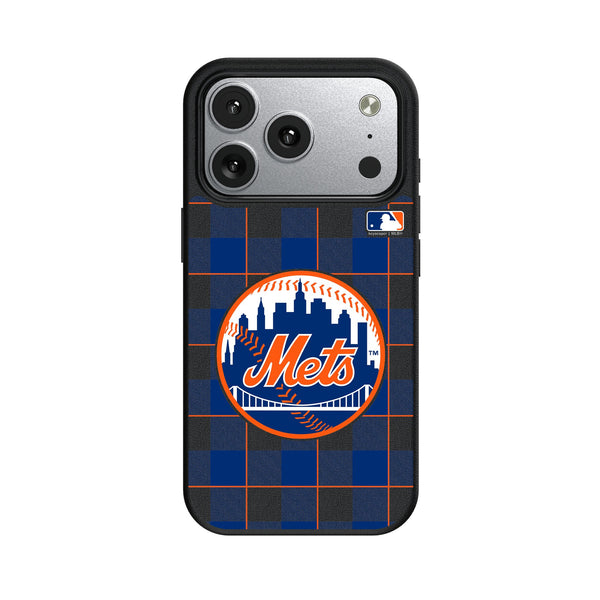 New York Mets Plaid iPhone MagSafe Compatible Phone Case for Apple iPhone