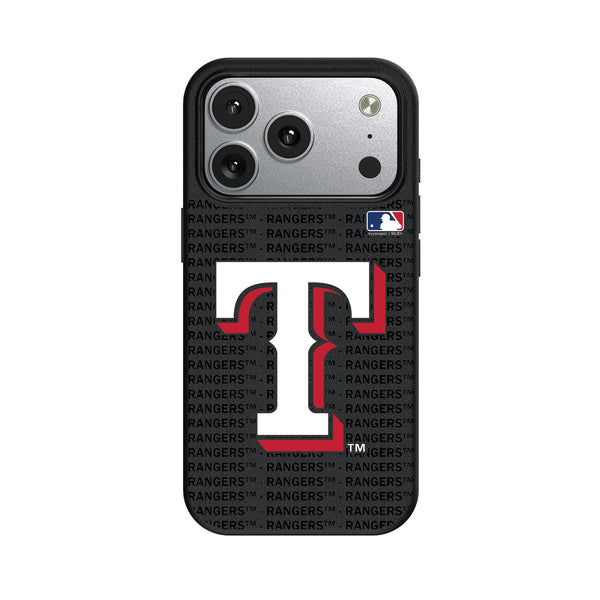 Texas Rangers Text Backdrop iPhone MagSafe Compatible Phone Case for Apple iPhone