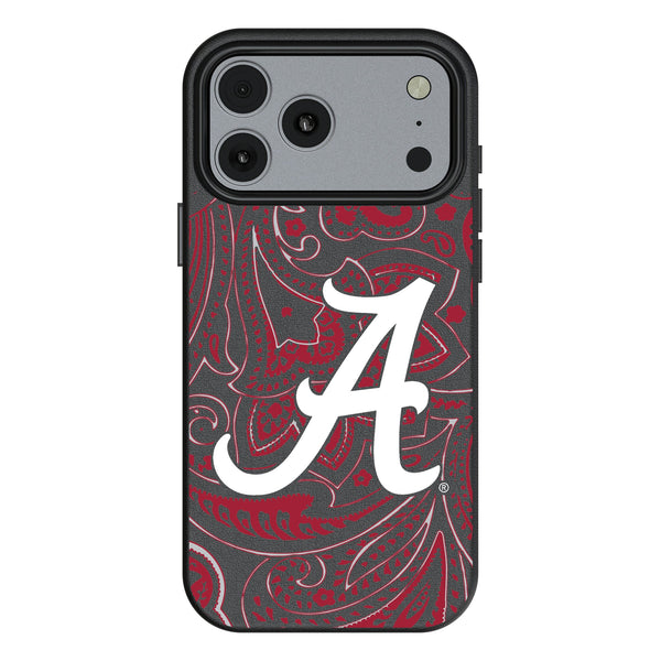 University of Alabama Crimson Tide Script A Paisley iPhone MagSafe Compatible Phone Case for Apple iPhone