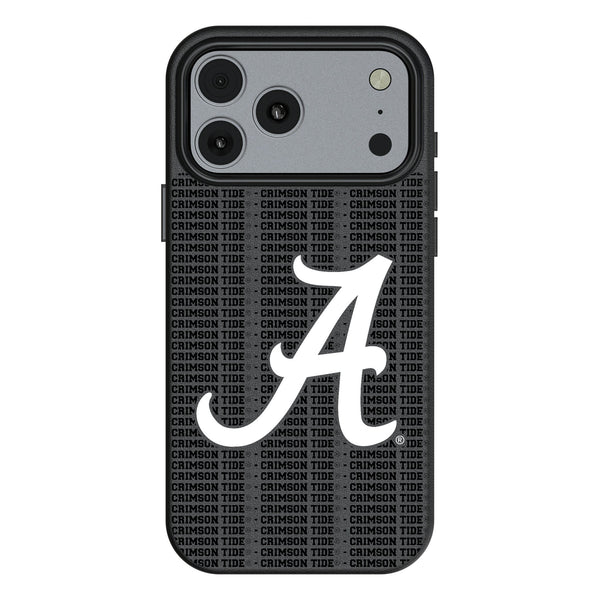 University of Alabama Crimson Tide Script A Text Backdrop iPhone MagSafe Compatible Phone Case for Apple iPhone